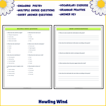 Howling Wind | Poem Grammar Worksheet Printable Activity