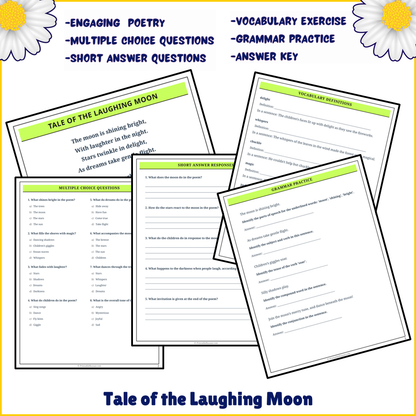 Tale of the Laughing Moon | Poem Grammar Worksheet Printable Activity