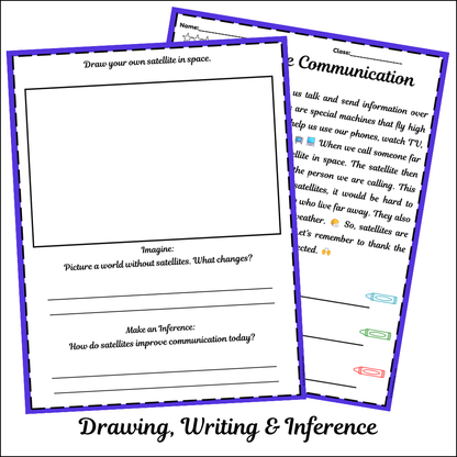 Satellite Communication | Short Reading Comprehension Creative Worksheet