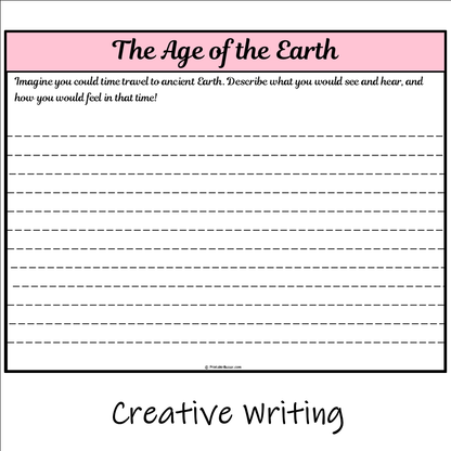 The Age of the Earth | Main Idea and Supporting Details Reading Passage and Questions