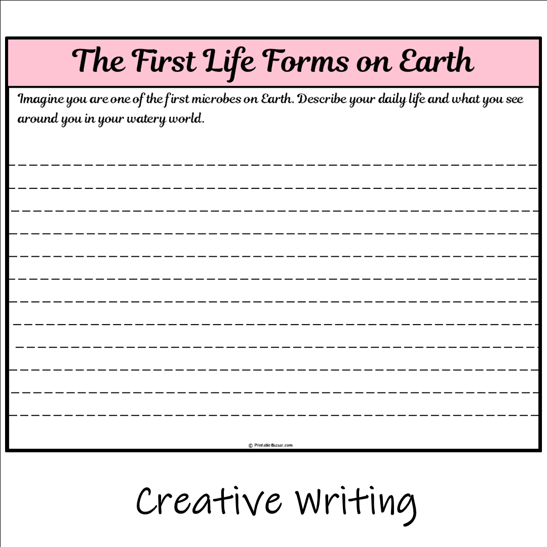 The First Life Forms on Earth | Main Idea and Supporting Details Reading Passage and Questions