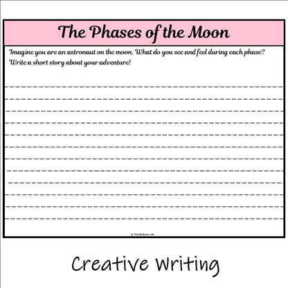 The Phases of the Moon | Main Idea and Supporting Details Reading Passage and Questions