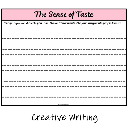 The Sense of Taste | Main Idea and Supporting Details Reading Passage and Questions