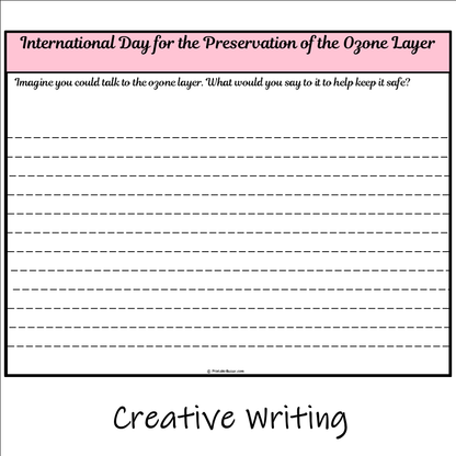 International Day for the Preservation of the Ozone Layer | Main Idea and Supporting Details Reading Passage and Questions