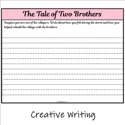 The Tale of Two Brothers | Main Idea and Supporting Details Reading Passage and Questions