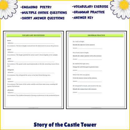 Story of the Castle Tower | Poem Grammar Worksheet Printable Activity