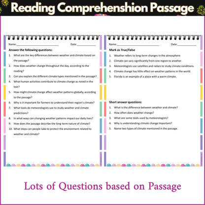 Weather and Climate | Reading Comprehension Passage and Questions