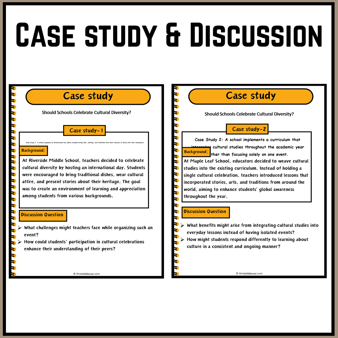 Should Schools Celebrate Cultural Diversity? | Debate Case Study Worksheet