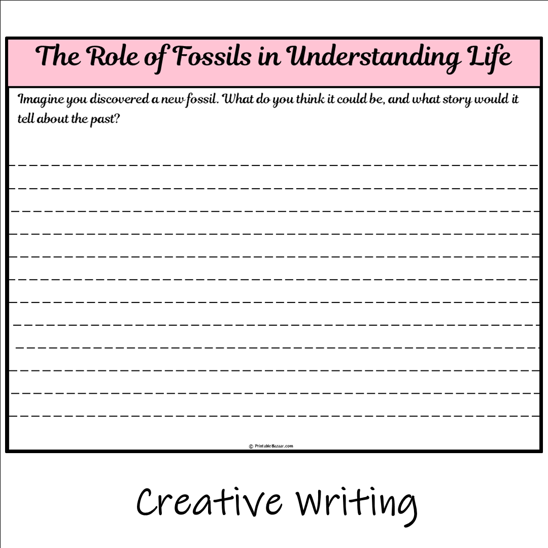 The Role of Fossils in Understanding Life | Main Idea and Supporting Details Reading Passage and Questions