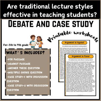 Are traditional lecture styles effective in teaching students? | Debate Case Study Worksheet