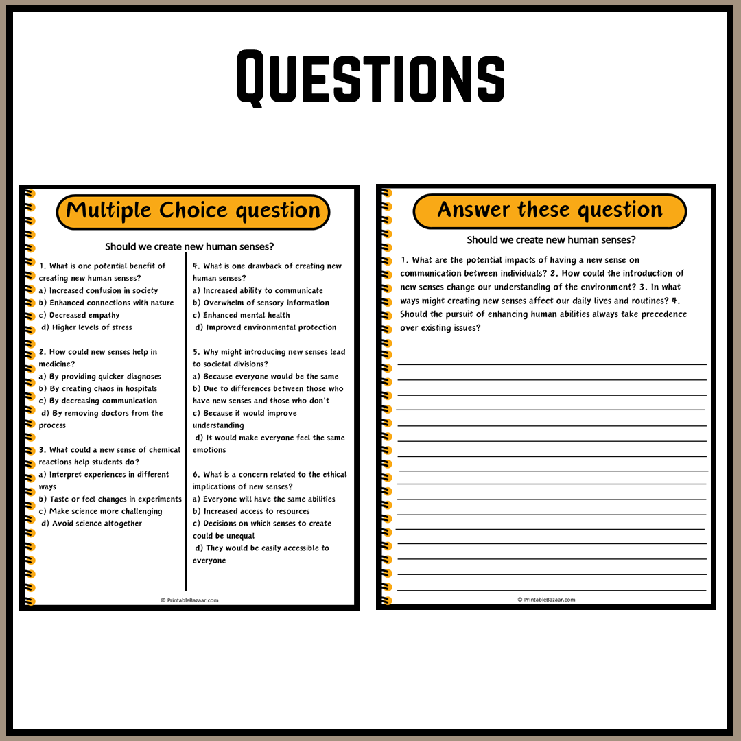 Should we create new human senses? | Debate Case Study Worksheet