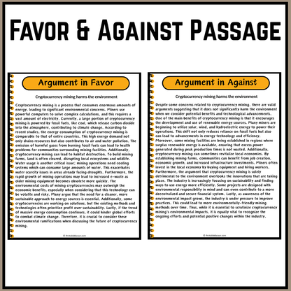 Cryptocurrency mining harms the environment | Debate Case Study Worksheet