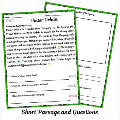 Viktor Orbán | Short Reading Comprehension Creative Worksheet