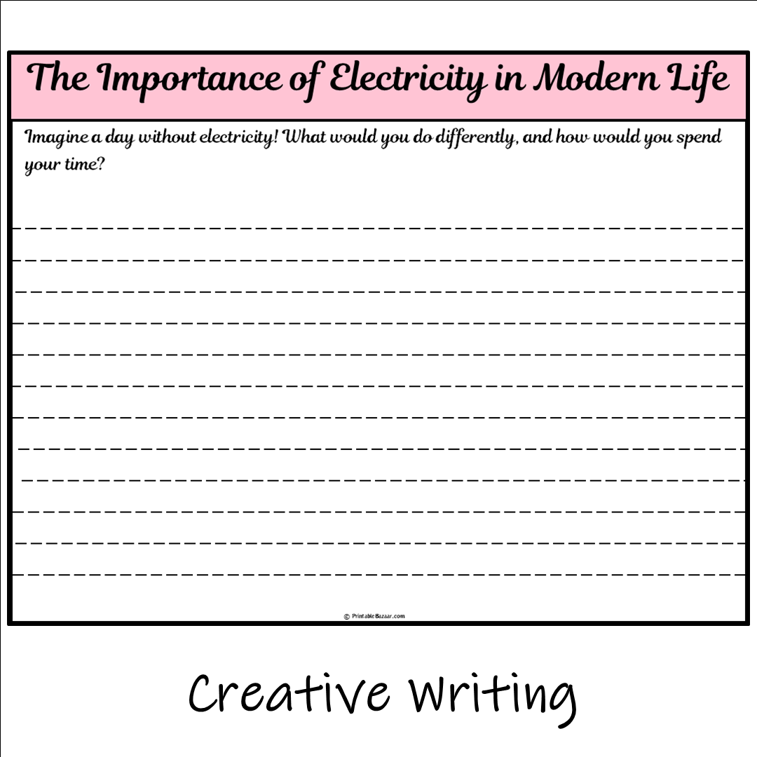 The Importance of Electricity in Modern Life | Main Idea and Supporting Details Reading Passage and Questions