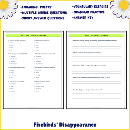 Firebirds' Disappearance | Poem Grammar Worksheet Printable Activity