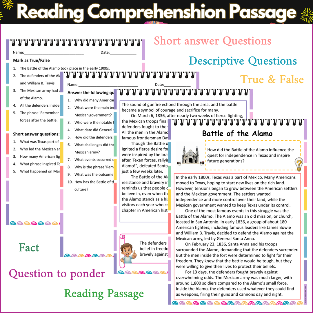 Battle of the Alamo | Reading Comprehension Passage and Questions