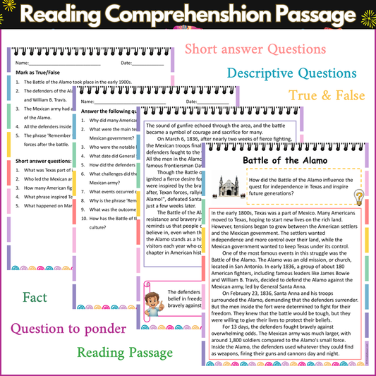 Battle of the Alamo | Reading Comprehension Passage and Questions