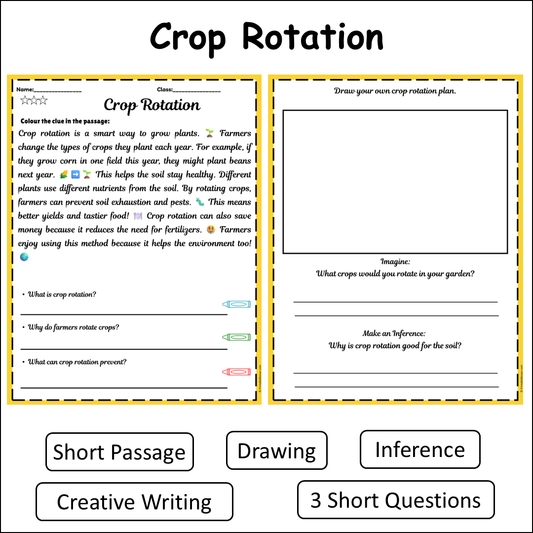 Crop Rotation | Short Reading Comprehension Creative Worksheet