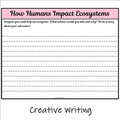 How Humans Impact Ecosystems | Main Idea and Supporting Details Reading Passage and Questions