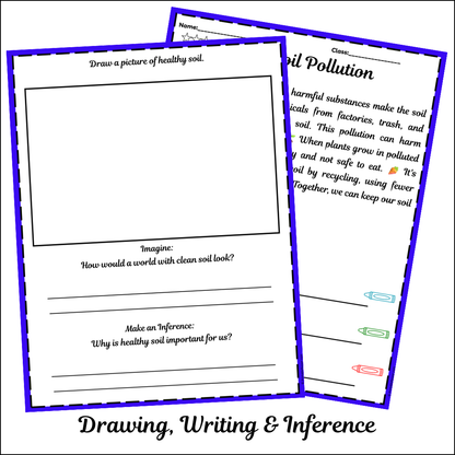 Soil Pollution | Short Reading Comprehension Creative Worksheet