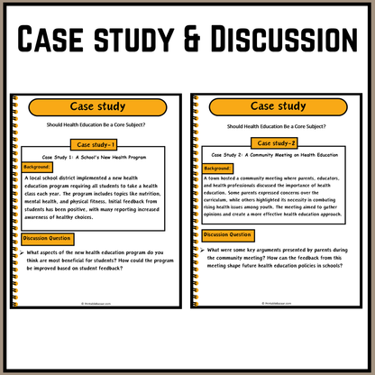 Should Health Education Be a Core Subject? | Debate Case Study Worksheet