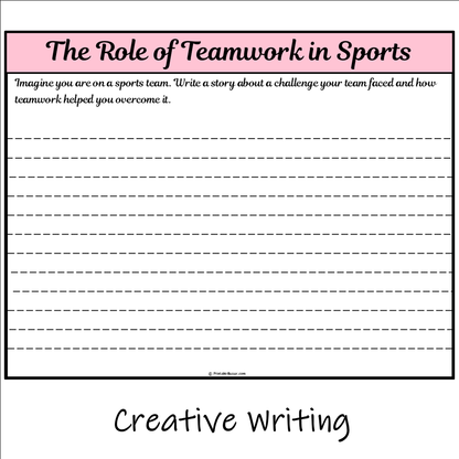 The Role of Teamwork in Sports | Main Idea and Supporting Details Reading Passage and Questions