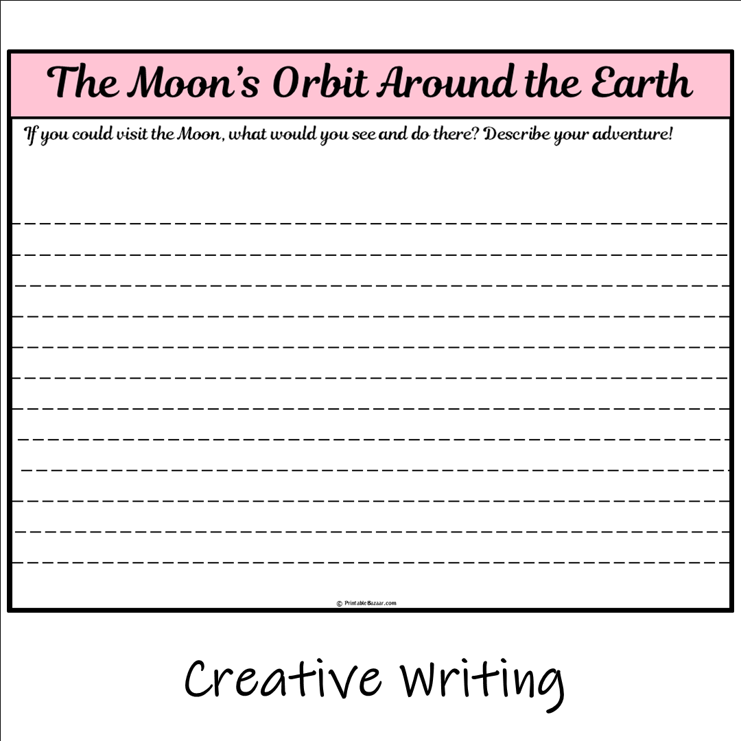 The Moon’s Orbit Around the Earth | Main Idea and Supporting Details Reading Passage and Questions