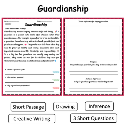 Guardianship | Short Reading Comprehension Creative Worksheet