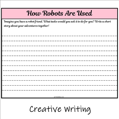 How Robots Are Used | Main Idea and Supporting Details Reading Passage and Questions