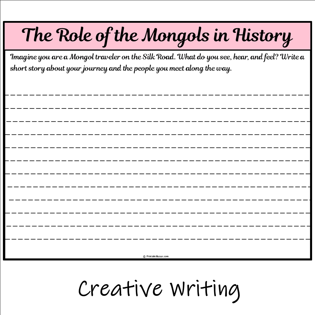 The Role of the Mongols in History | Main Idea and Supporting Details Reading Passage and Questions