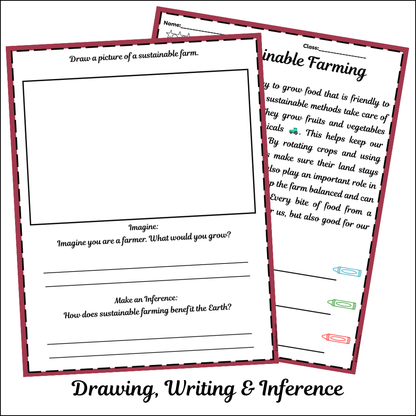 Sustainable Farming | Short Reading Comprehension Creative Worksheet