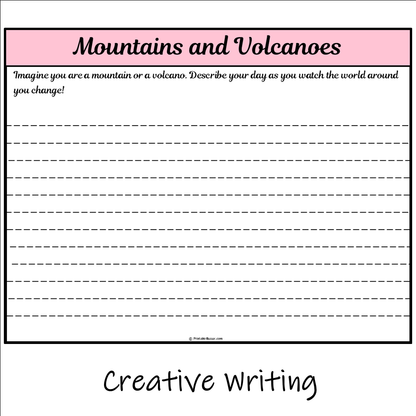 Mountains and Volcanoes | Main Idea and Supporting Details Reading Passage and Questions