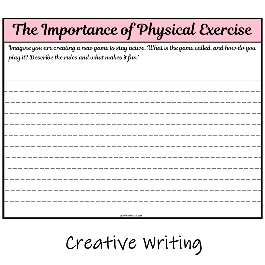 The Importance of Physical Exercise | Main Idea and Supporting Details Reading Passage and Questions