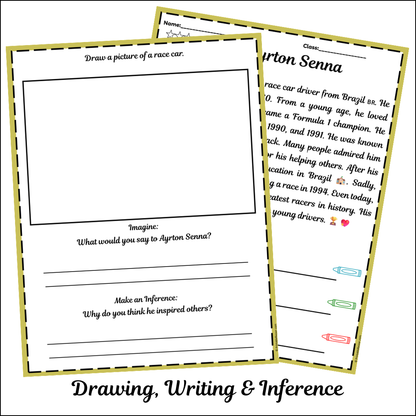 Ayrton Senna | Short Reading Comprehension Creative Worksheet