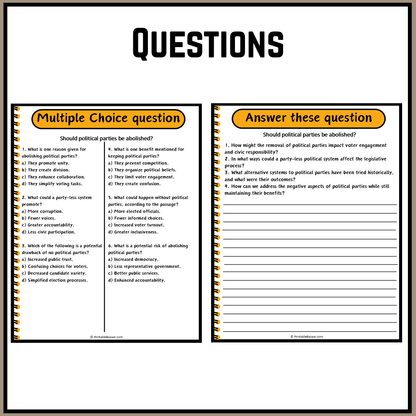 Should political parties be abolished? | Debate Case Study Worksheet