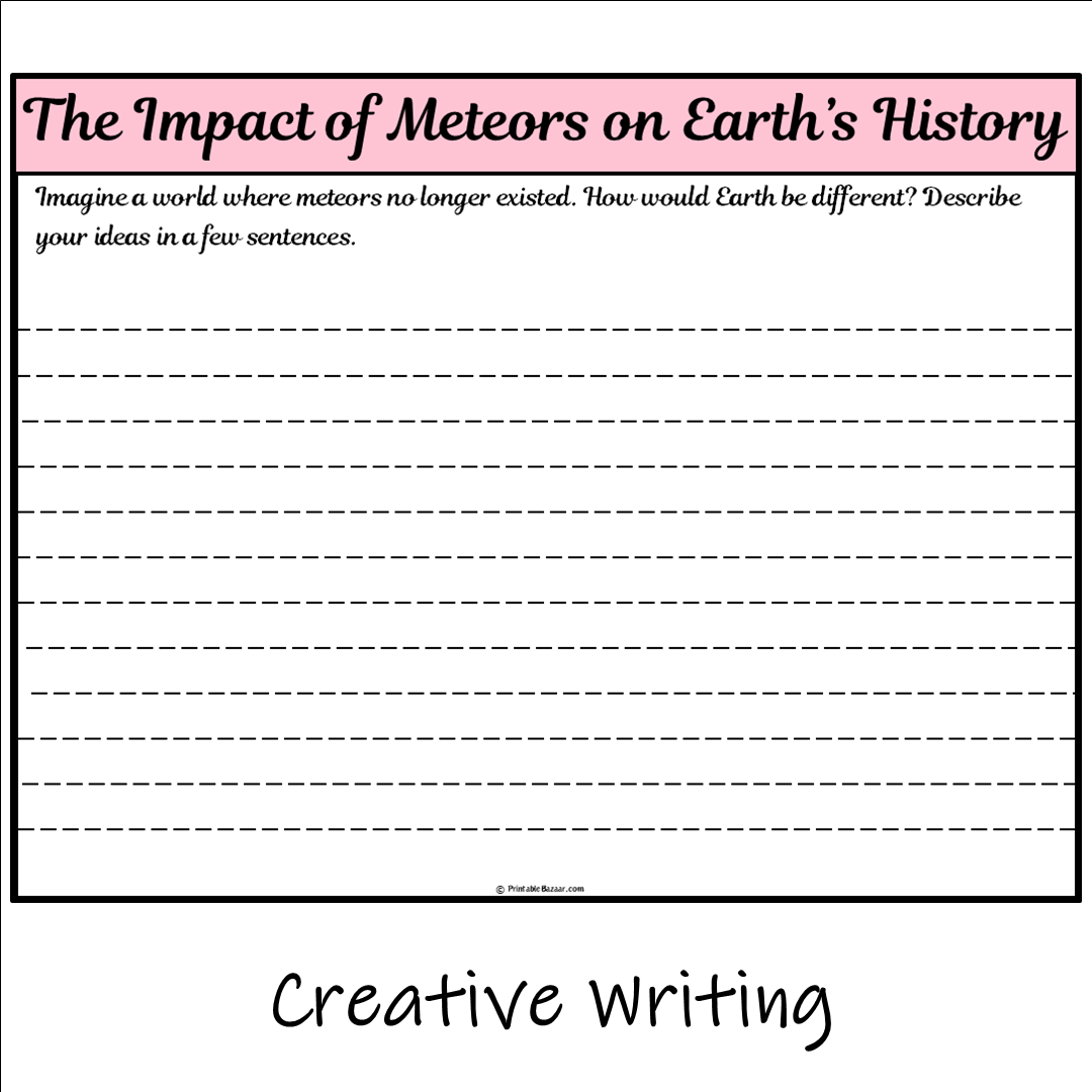 The Impact of Meteors on Earth’s History | Main Idea and Supporting Details Reading Passage and Questions