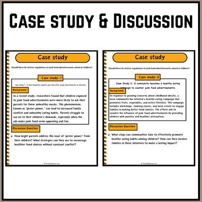 Should there be stricter regulations on junk food advertisements aimed at children? | Debate Case Study Worksheet