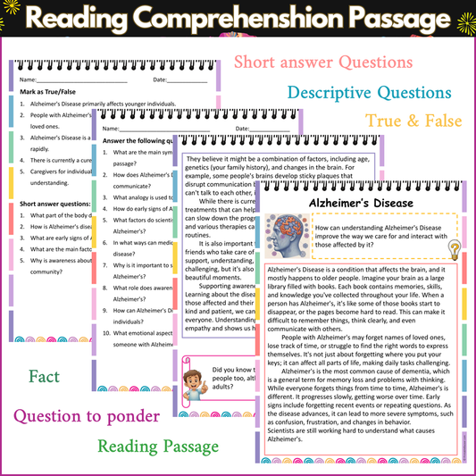 Alzheimer’s Disease | Reading Comprehension Passage and Questions
