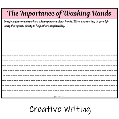 The Importance of Washing Hands | Main Idea and Supporting Details Reading Passage and Questions