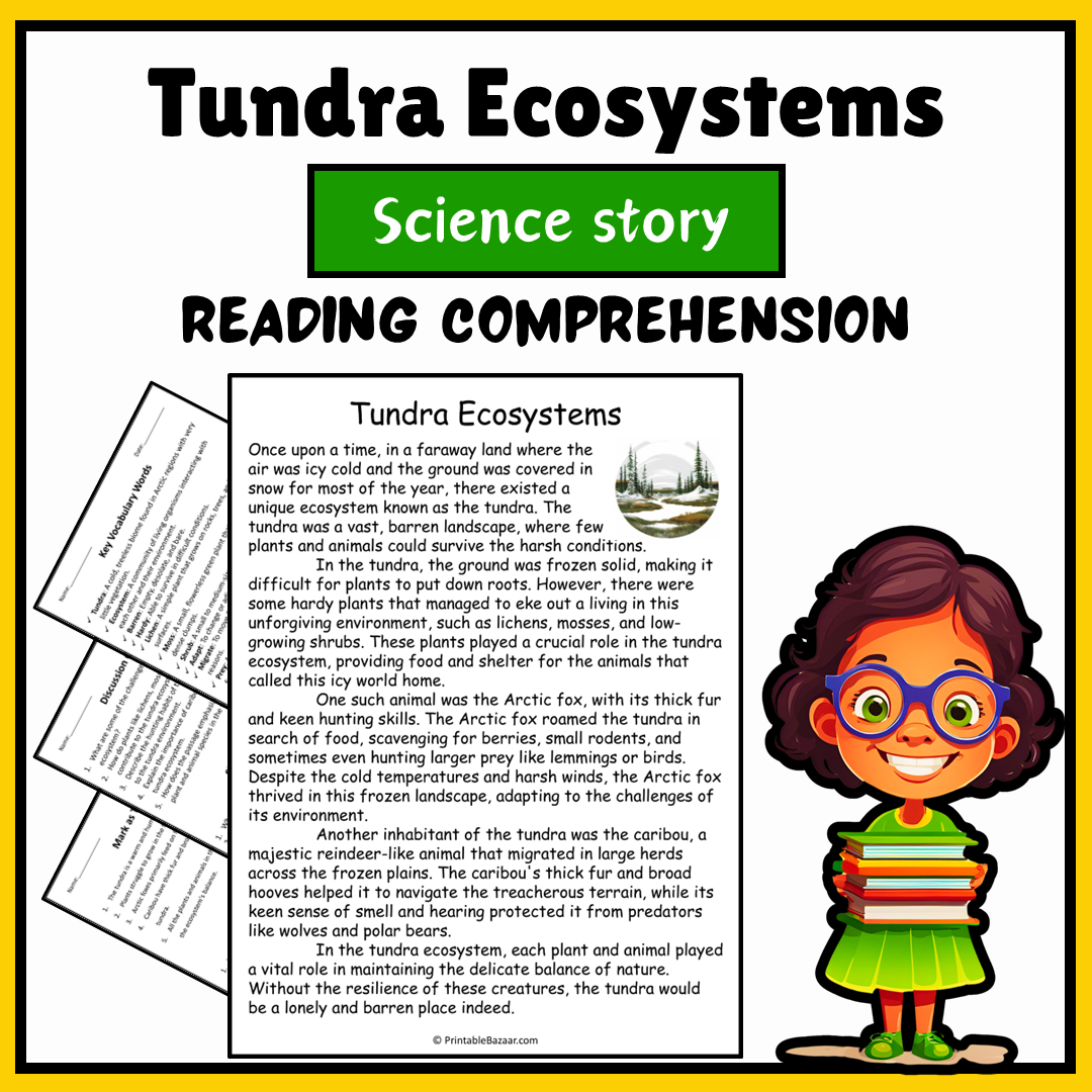 Tundra Ecosystems | Science Story Reading Comprehension Activity