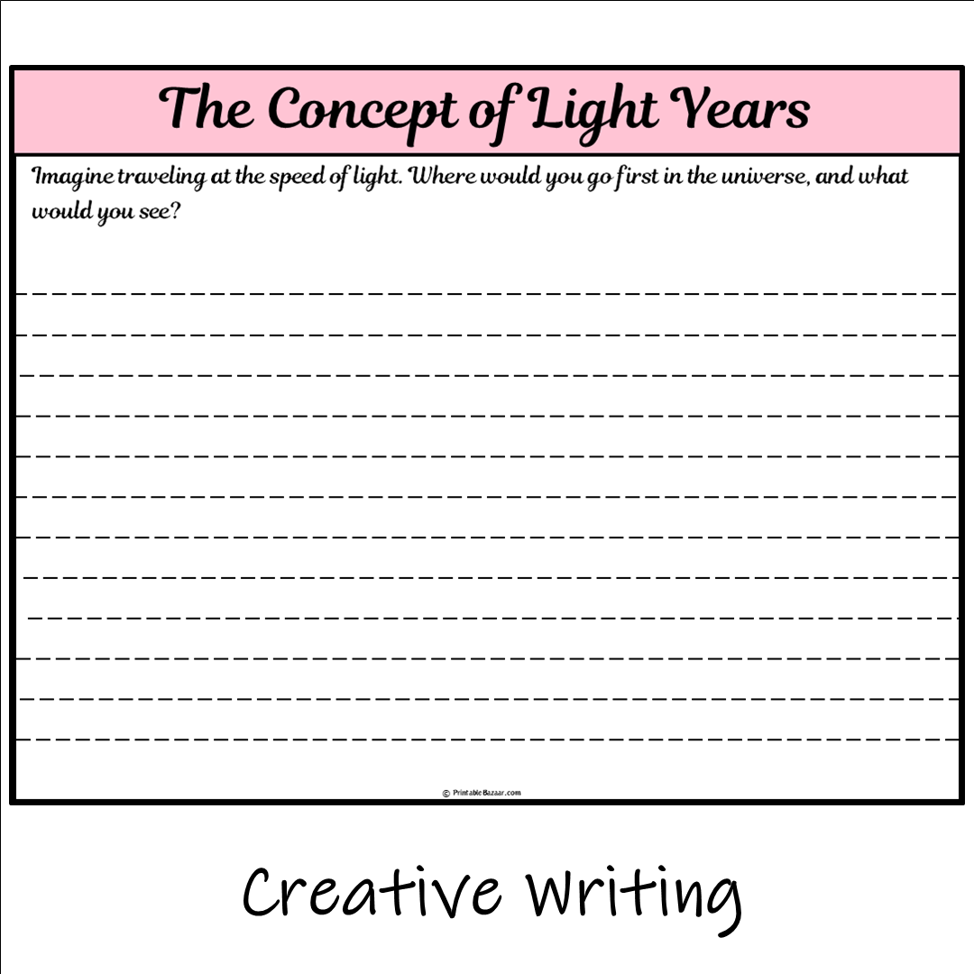 The Concept of Light Years | Main Idea and Supporting Details Reading Passage and Questions