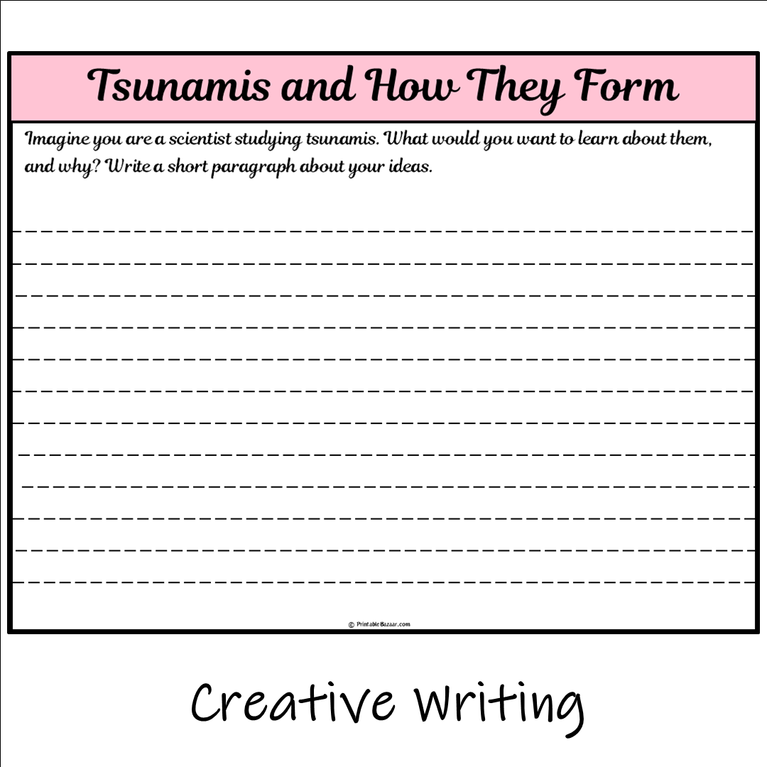 Tsunamis and How They Form | Main Idea and Supporting Details Reading Passage and Questions