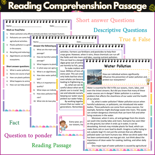 Water Pollution | Reading Comprehension Passage and Questions