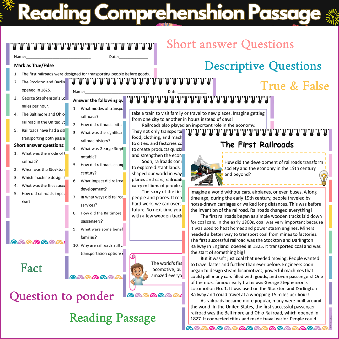 The First Railroads | Reading Comprehension Passage and Questions