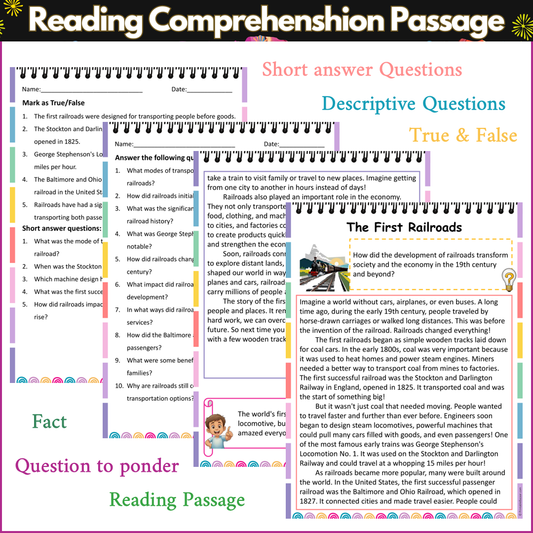 The First Railroads | Reading Comprehension Passage and Questions