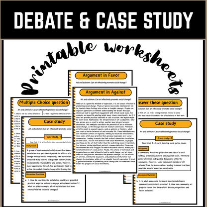 Art and activism: Can art effectively promote social change? | Debate Case Study Worksheet