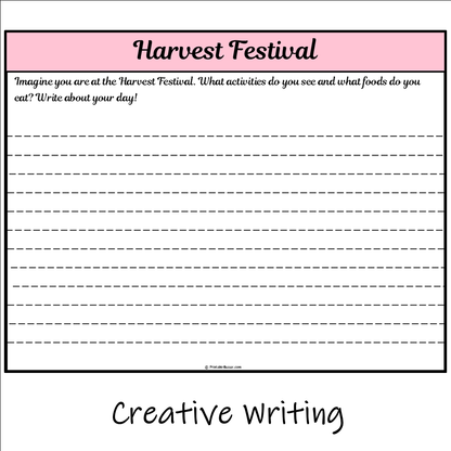 Harvest Festival | Main Idea and Supporting Details Reading Passage and Questions