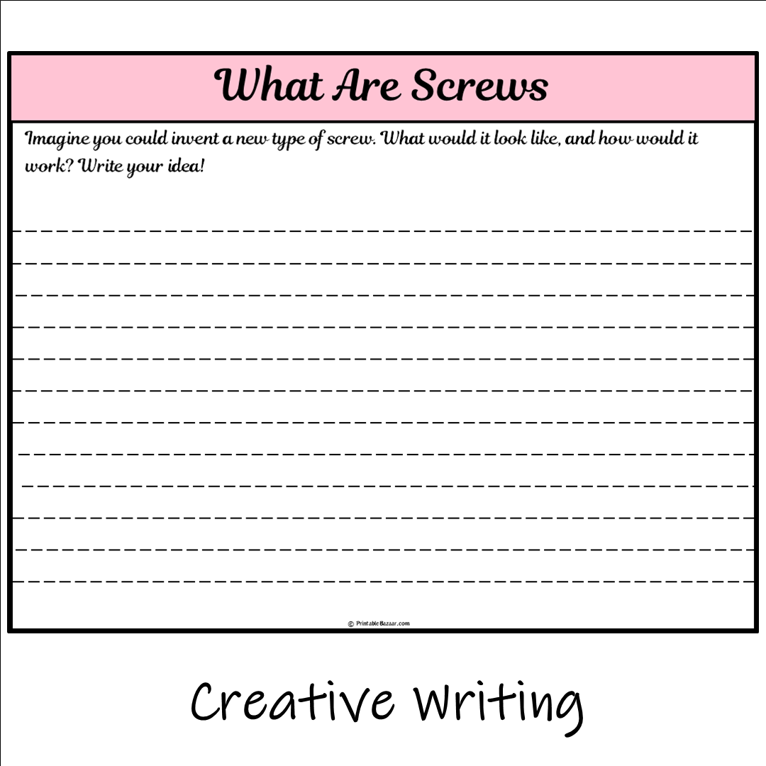 What Are Screws | Main Idea and Supporting Details Reading Passage and Questions