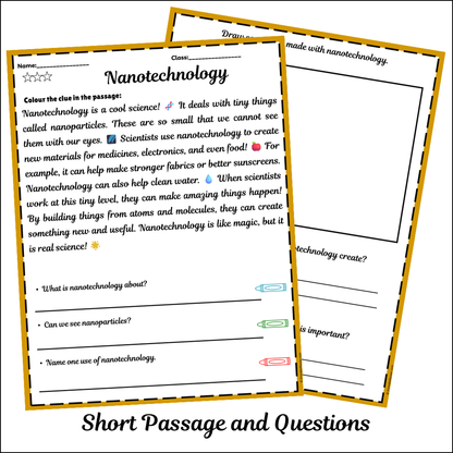 Nanotechnology | Short Reading Comprehension Creative Worksheet