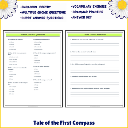 Tale of the First Compass | Poem Grammar Worksheet Printable Activity